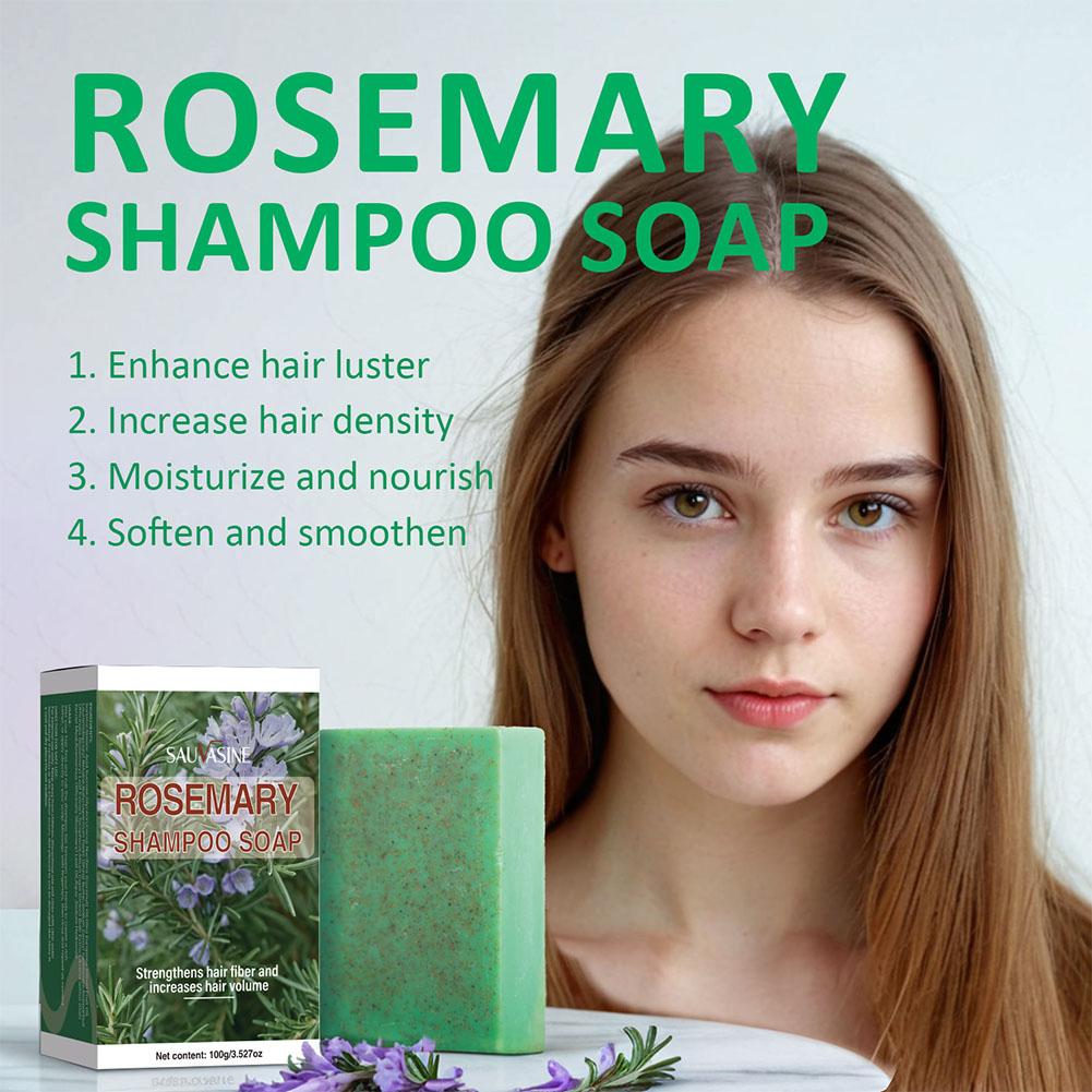 Biotin Shampoo Thickening - Barra de champú de romero para