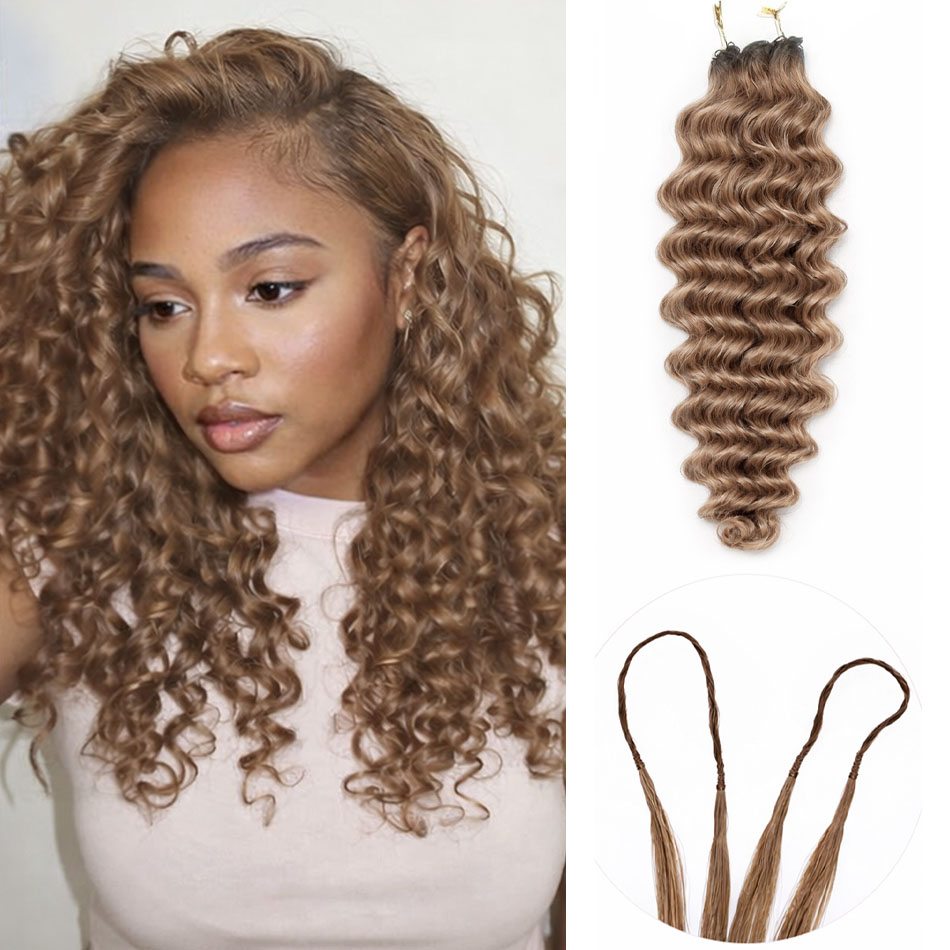 Hair Care Honey - Extensiones de cabello humano de ganchillo