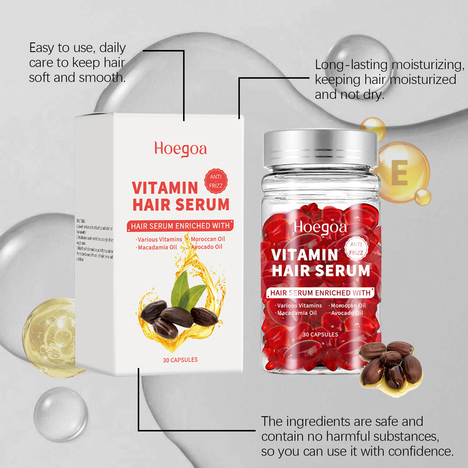 Hair Growth Serum Oil - Cápsulas de suero para el cuidado