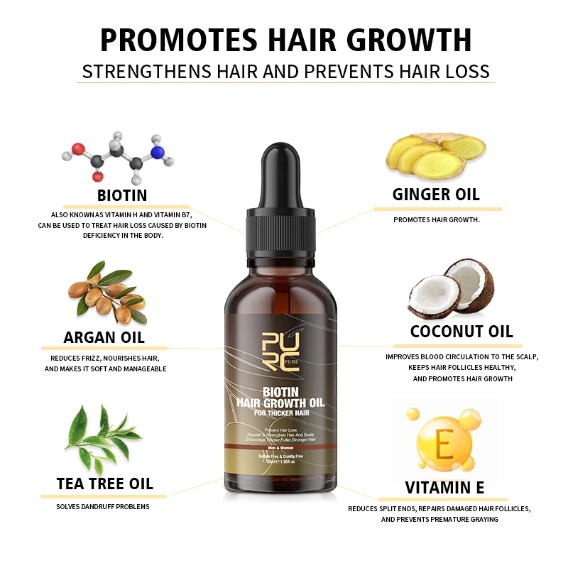 PURC-aceite de biotina para el - Hair Care Fragrance Essential Oil reseña y precio