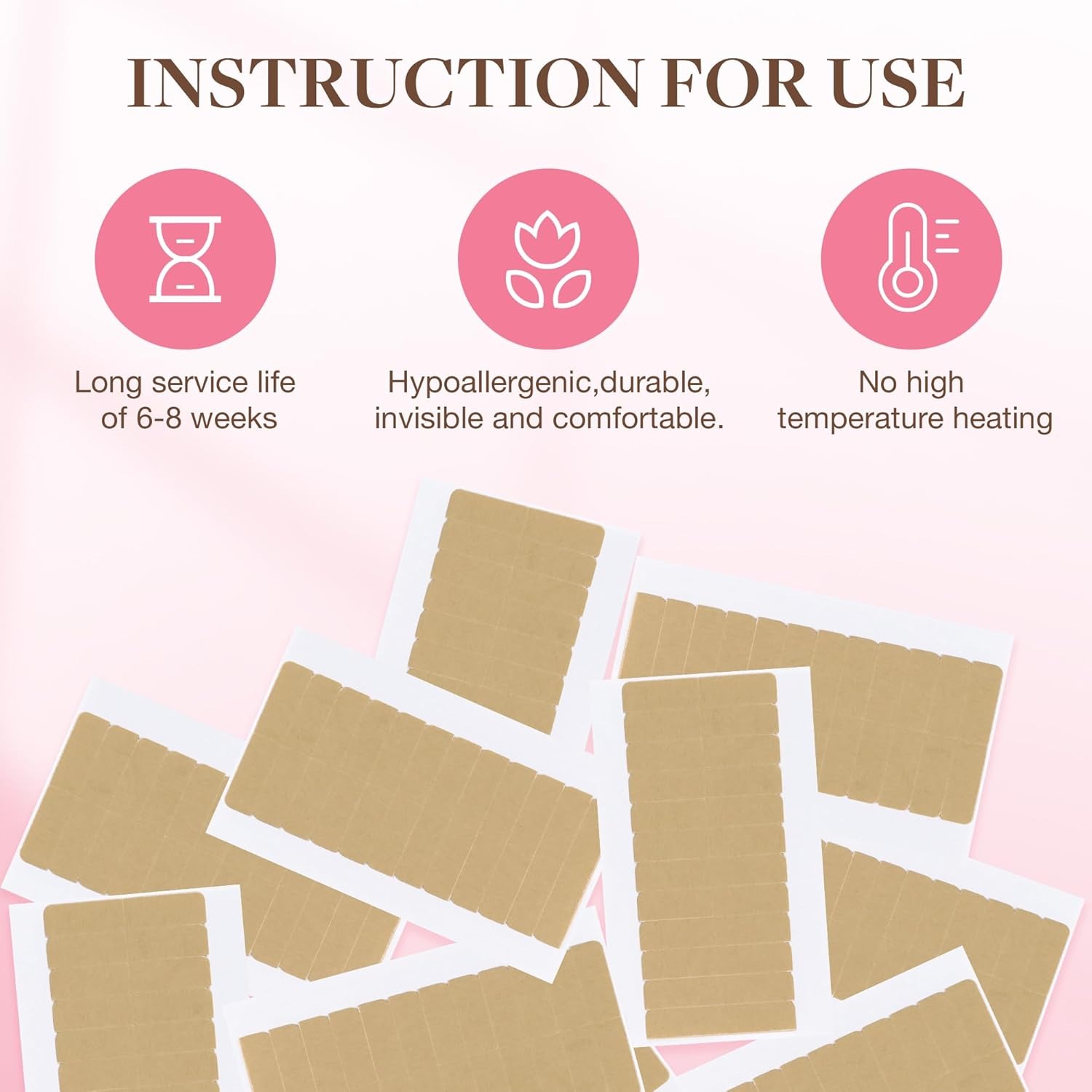 72 cintas (6 hojas) de cinta a - Hair Extension Tape In reseña y precio