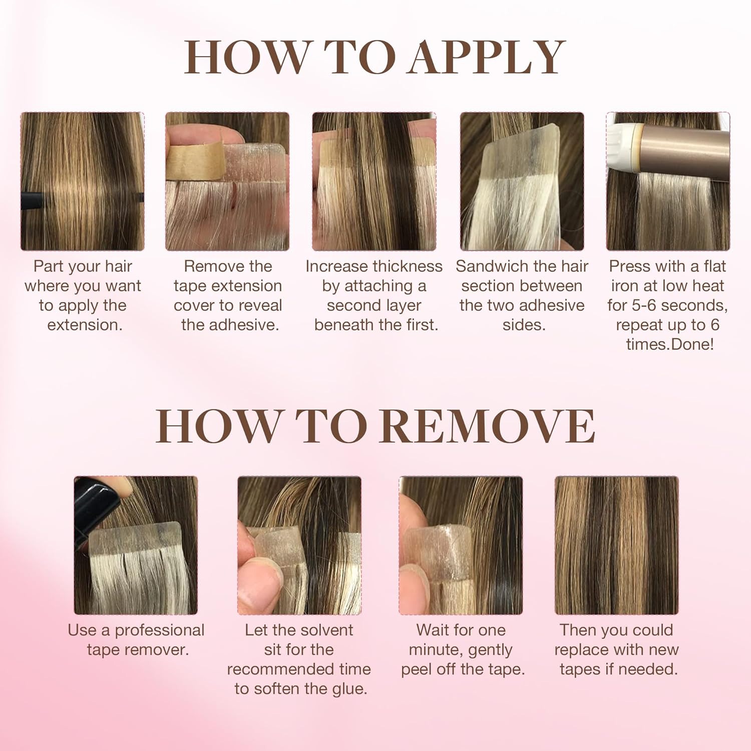72 cintas (6 hojas) de cinta a - Hair Extension Tape In reseña y precio