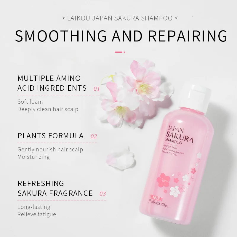 LAIKOU Japón Sakura champú rep - Hair Care Japanese reseña y precio