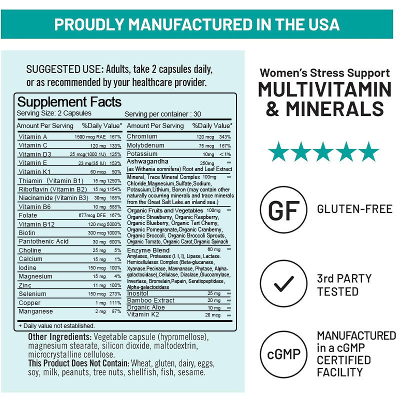 Multivitamina orgánica para mu - Hair Care Capsule reseña y precio