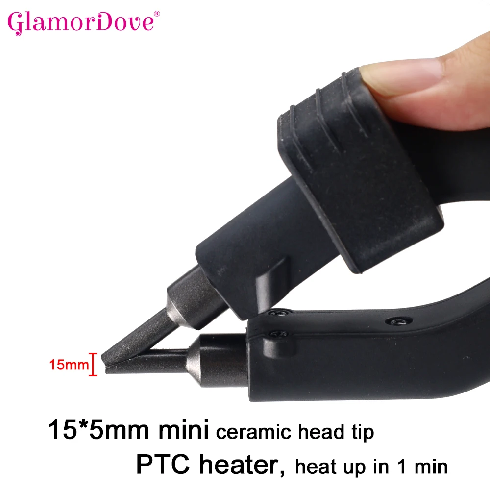 Extensión de cabello, hierro c - Glue Gun Hair reseña y precio
