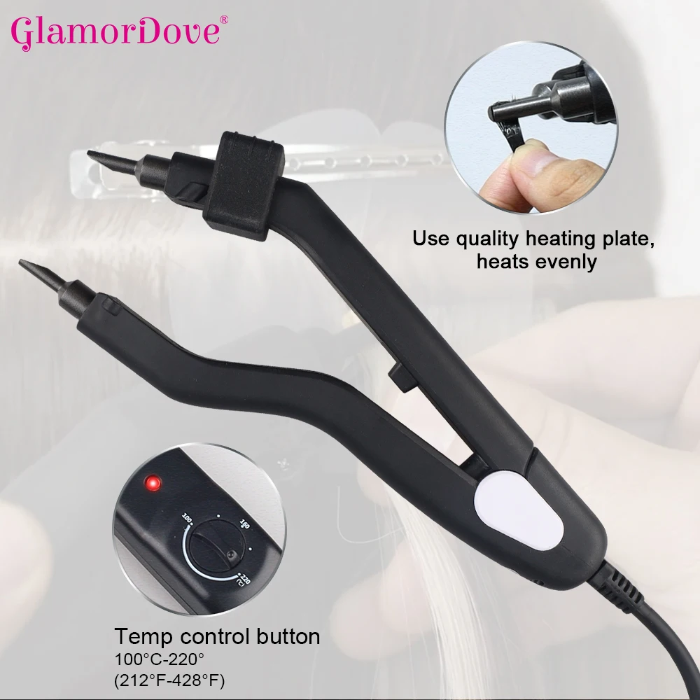 Extensión de cabello, hierro c - Glue Gun Hair reseña y precio