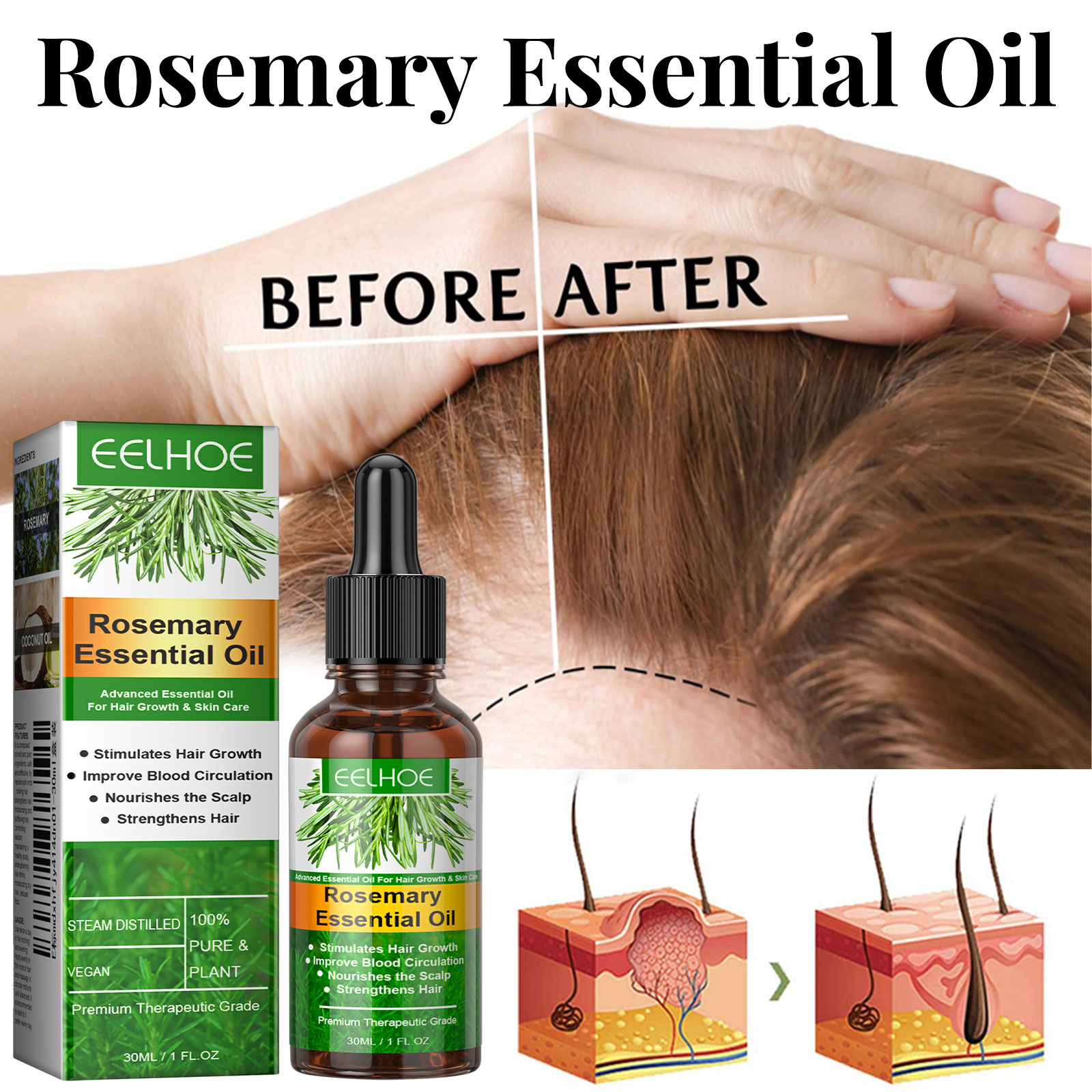 Suero para el crecimiento del  - Hair Care Fragrance Essential Oil reseña y precio