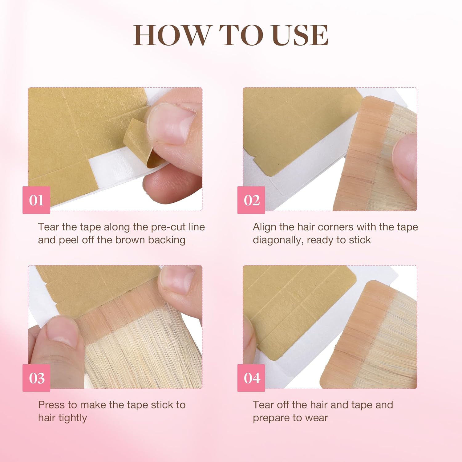 72 cintas (6 hojas) de cinta a - Hair Extension Tape In reseña y precio