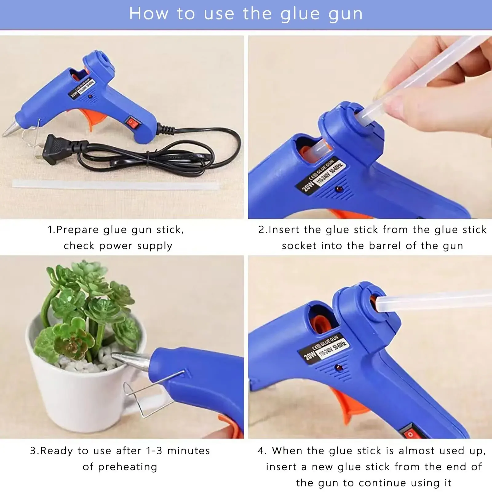 Pistola de pegamento térmico r - Glue Gun Hair reseña y precio