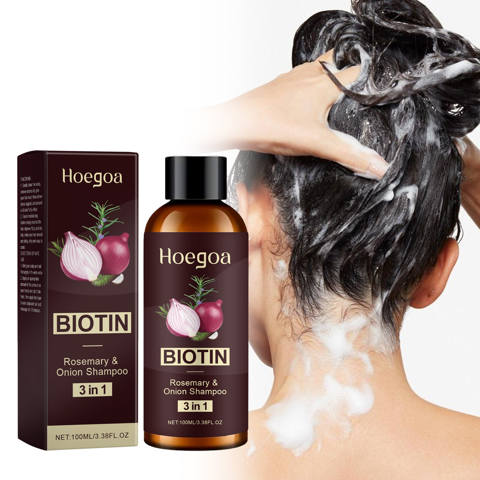 Champú de biotina de romero 3  - Biotin Shampoo Thickening reseña y precio