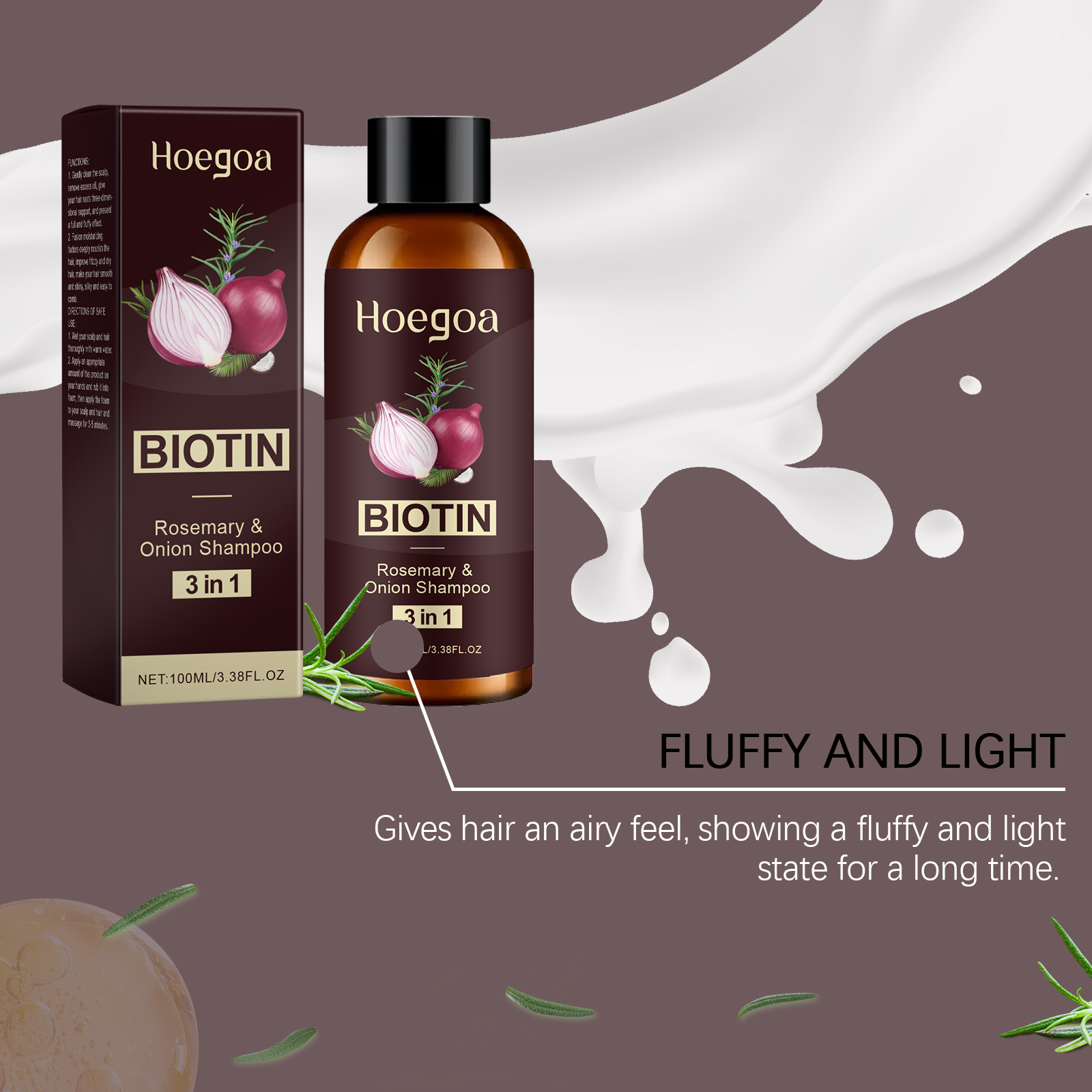 Champú Hoegoa 3 en 1 con Bioti - Biotin Shampoo Thickening reseña y precio